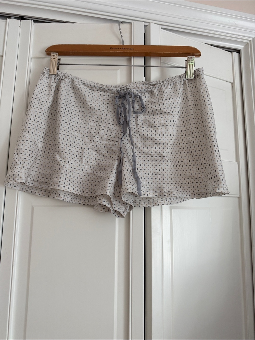 Gigi Printed Sleep Shorts with Gray Drawstring